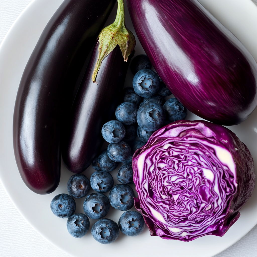 Blue and Purple: Brain-Boosting and Anti-Aging