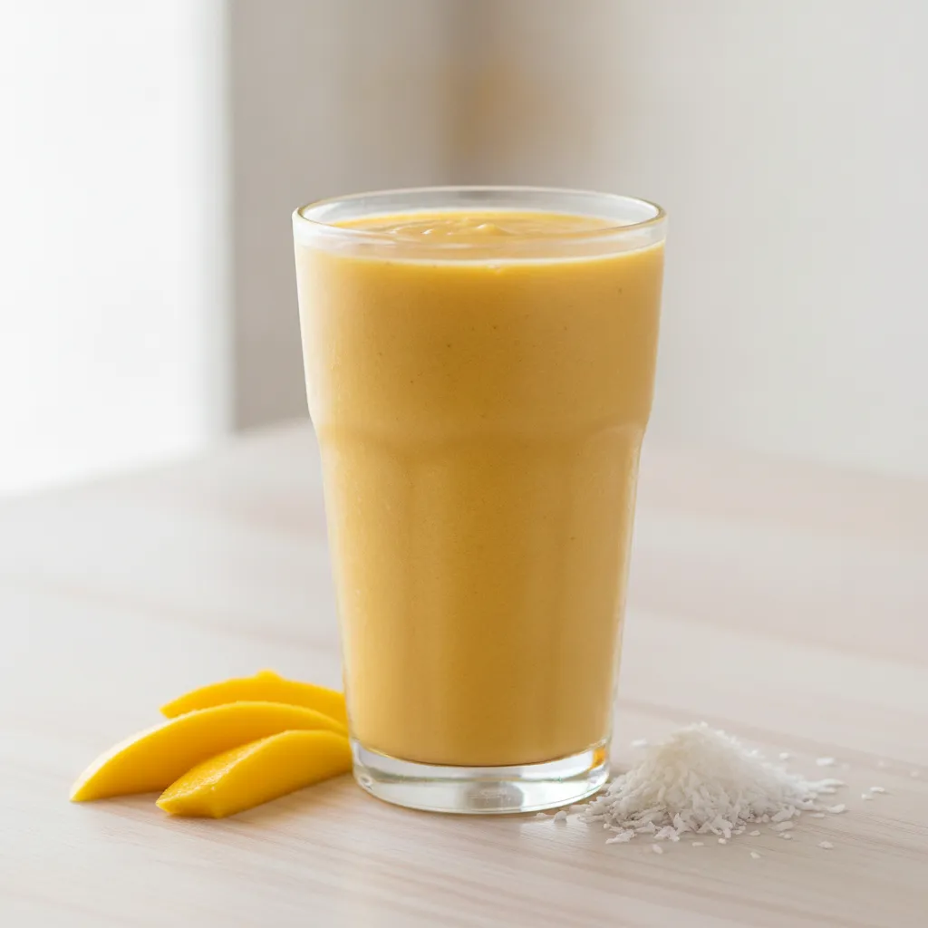 Mango Banana Coconut Breakfast Smoothie