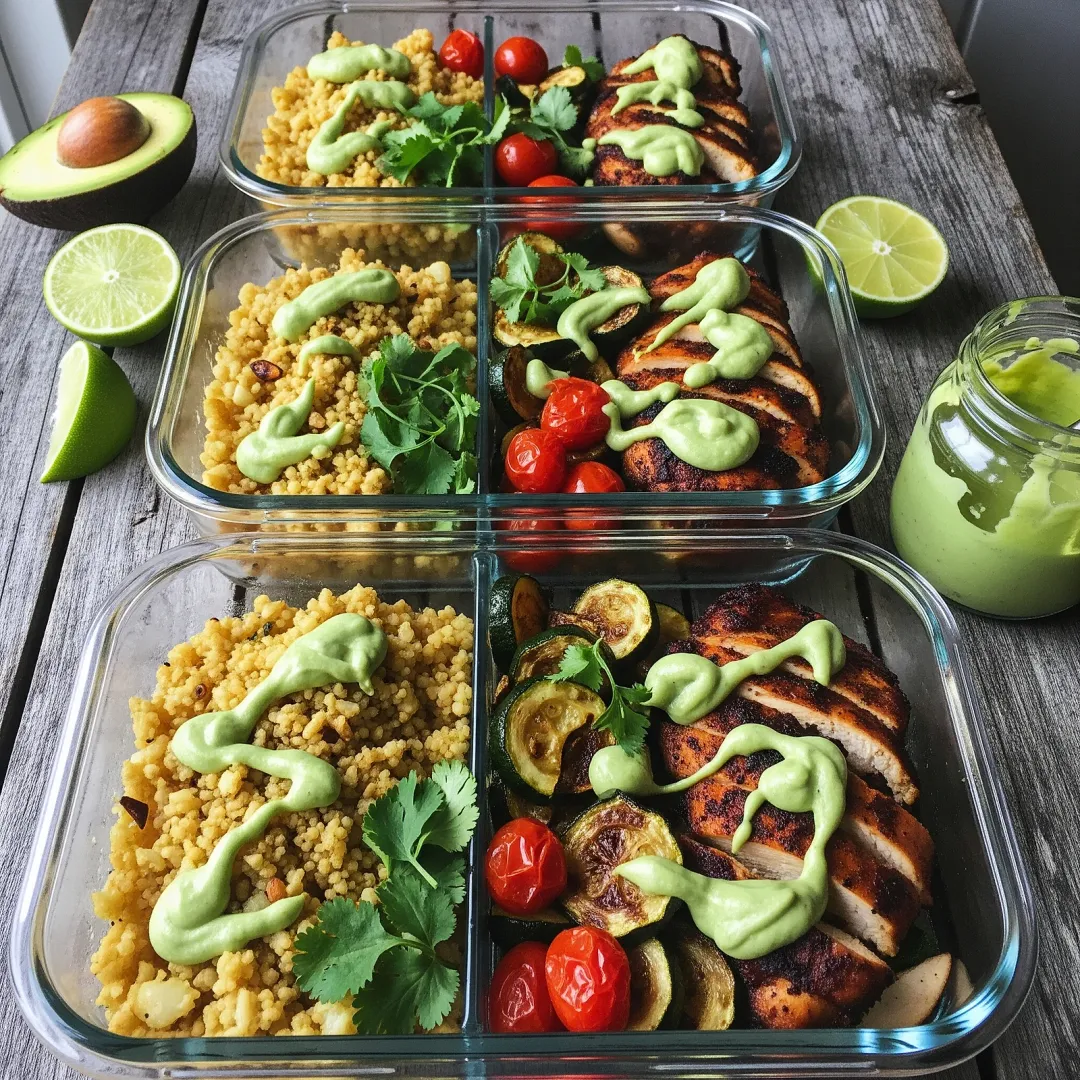 Chipotle Chicken and Cauliflower Rice Meal Prep Bowls