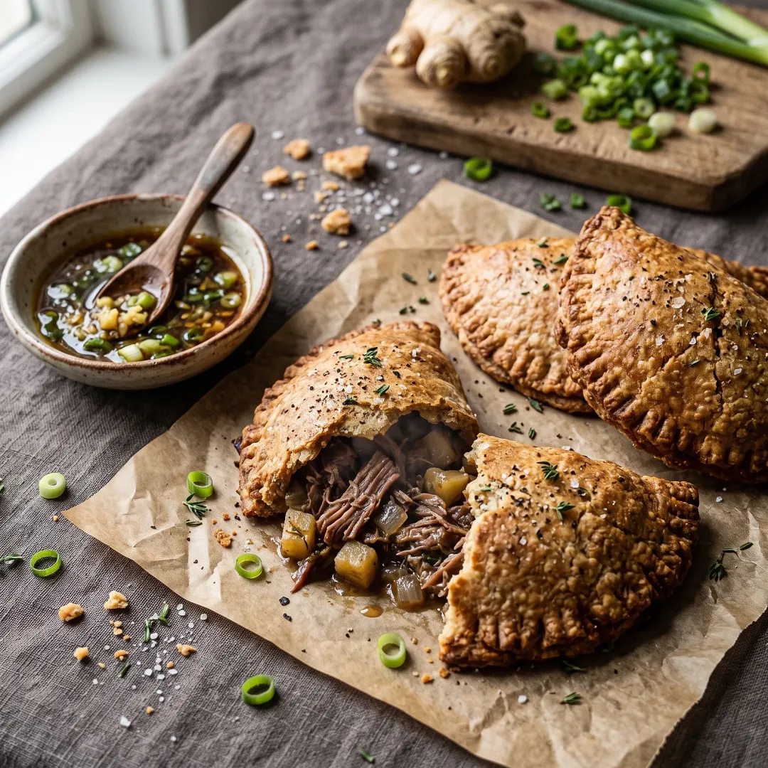 Duck and Potato Hand Pies with Ginger-Scallion Pan Drippings
