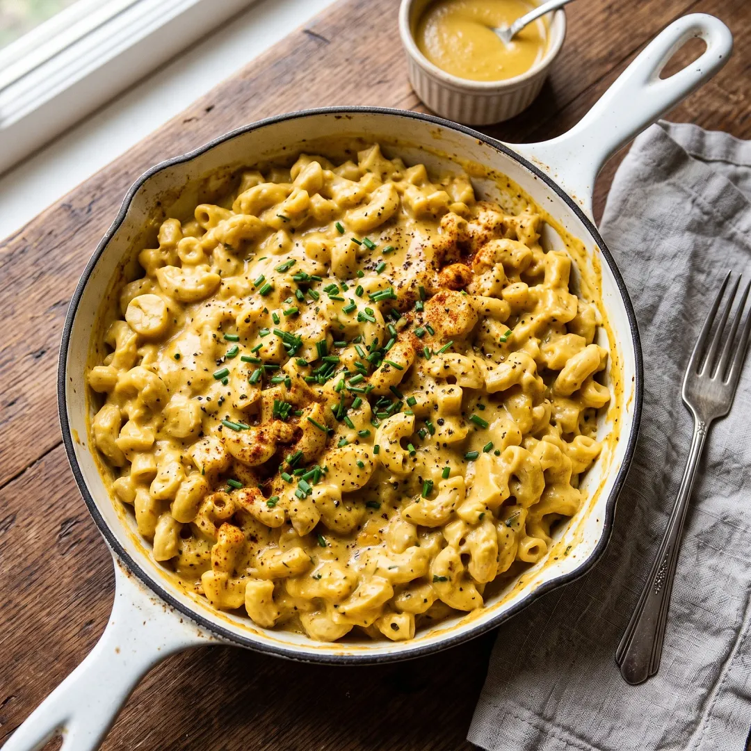 Hearts of Palm Paleo Mac and Cheese with Roasted Garlic Butternut Cream Sauce