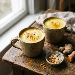 Golden Turmeric Cashew Milk with Ginger and Black Pepper