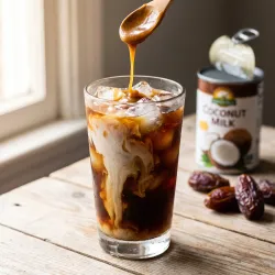 Iced Caramel Vanilla Cold Brew with Coconut Milk