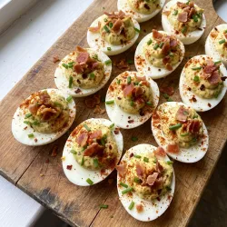 Smoky Chipotle Deviled Eggs with Crispy Prosciutto Crumbles