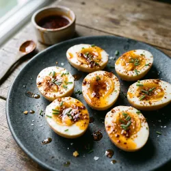 Smoky Pressure Cooker Eggs with Paprika Salt and Chili Oil