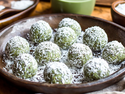 Paleo Matcha Protein Balls