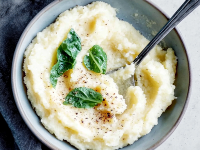 Cauliflower Mash with Spinach