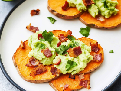 Sweet Potato Chips with Avocado