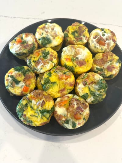 Spinach, Bacon, and Red Pepper Egg Muffins