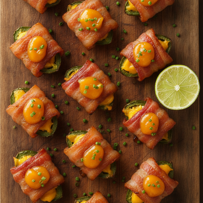 Bacon-Wrapped Jalapeño Mango Poppers