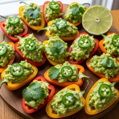 Zesty Guacamole-Stuffed Mini Sweet Peppers