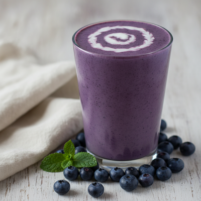 Blueberry Coconut Cream Glow Smoothie
