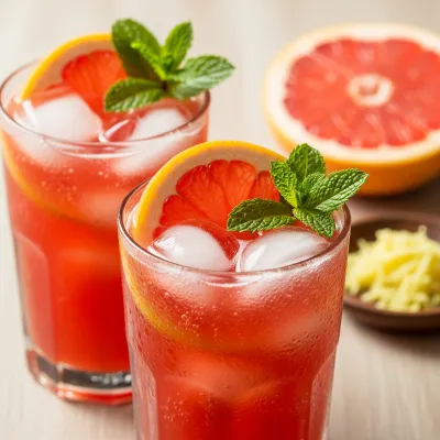 Sparkling Citrus Ginger Paleo Paloma Mocktail