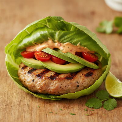 Grilled Chicken Avocado Burgers with Chipotle Lime Mayo