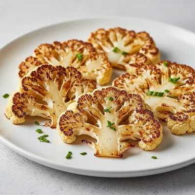 Roasted Cauliflower Steaks with Chimichurri and Toasted Pine Nuts