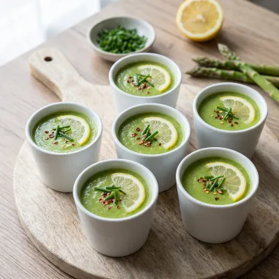 Chilled Green Goddess Asparagus Soup Sips