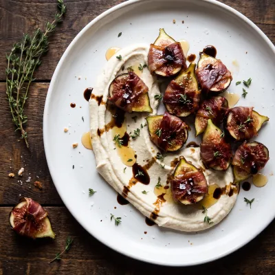Crispy Prosciutto-Wrapped Figs with Whipped Honey Cashew Cream
