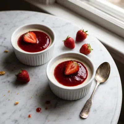 Strawberry Coconut Cream Paleo Panna Cotta