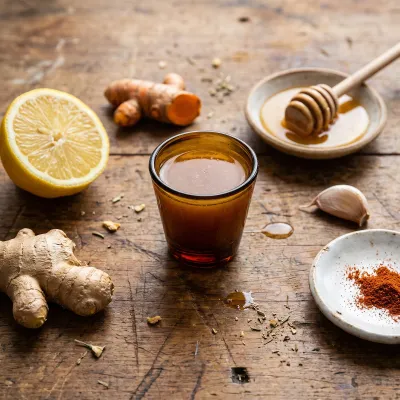 Fire Cider Cold Remedy Tonic with Ginger, Turmeric, and Raw Honey