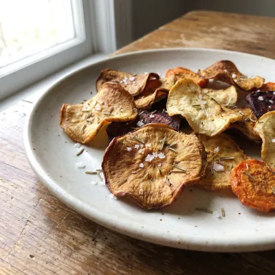 Crispy Rosemary Sea Salt Beef Tallow Potato-Free Veggie Chips