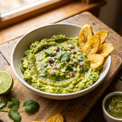Smashed Avocado and Roasted Tomatillo Salsa Verde Dip