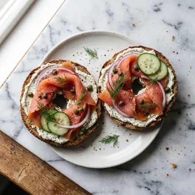 Almond Flour Bagels with Lox and Cashew Cream Cheese