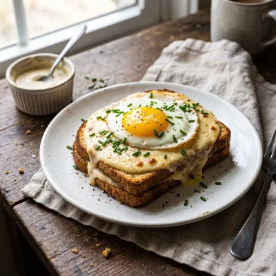 Paleo Croque Madame with Almond Flour Bread and Cashew Bechamel
