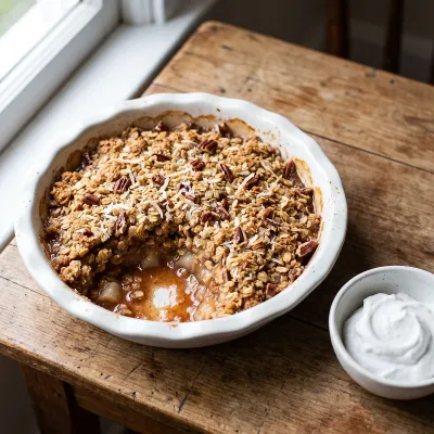 Spiced Pear and Almond Paleo Crumble