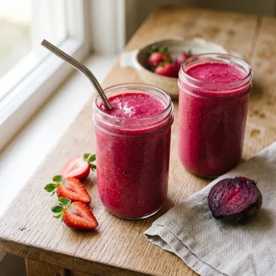 Creamy Strawberry Beet Paleo Smoothie