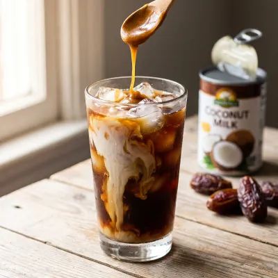Iced Caramel Vanilla Cold Brew with Coconut Milk