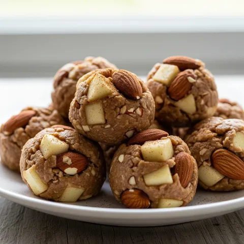 Cinnamon Apple Almond Butter Paleo Snack Bites
