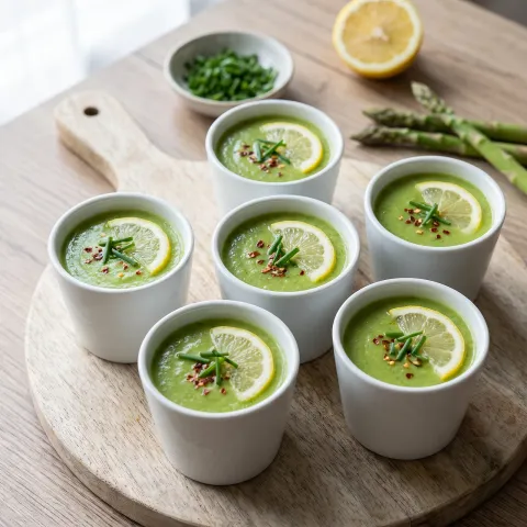 Chilled Green Goddess Asparagus Soup Sips