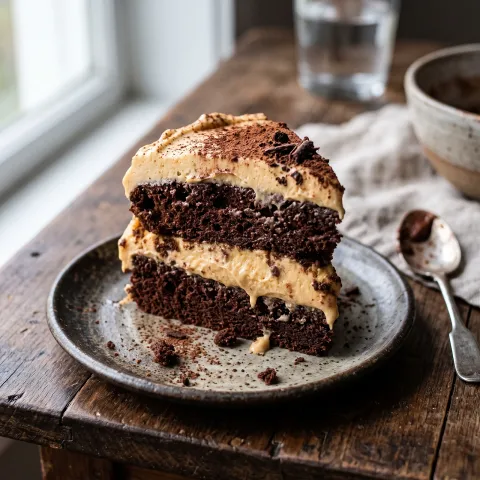 Peruvian Chocotorta Paleo Cake with Lucuma Coconut Cream