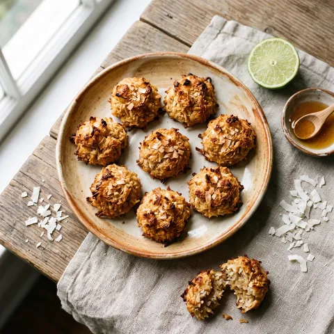 Peruvian Cocadas (Paleo Coconut Candy Bites). AI-generated image.