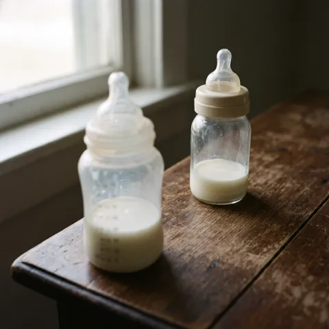 Your Baby's Bottle Is Full of Microplastics. What They're Telling You (And What They're Not). AI-generated image.