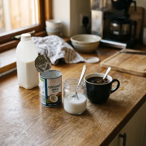 Swap Your Coffee Creamer for Coconut Milk (Here's What Really Changes). AI-generated image.