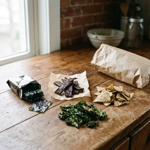 Healthy Swaps for Potato Chips: 4 Crunchy Real-Food Alternatives. AI-generated image.