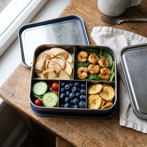 Paleo Lunches for Picky Kids: How to Pack a Box They'll Actually Eat. AI-generated image.
