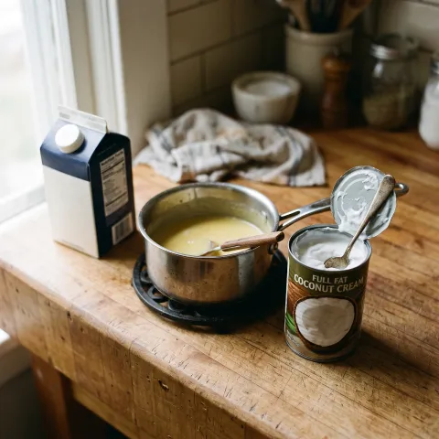 Swap Heavy Cream for Coconut Cream in Soups and Sauces (And What to Expect). AI-generated image.
