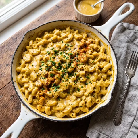 Hearts of Palm Paleo Mac and Cheese with Roasted Garlic Butternut Cream Sauce