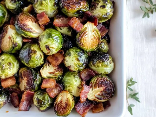 Roasted Brussels Sprouts with Bacon