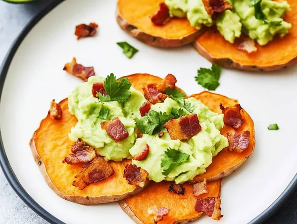 Sweet Potato Chips with Avocado