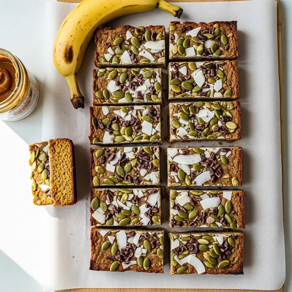 Chewy Almond Butter and Banana Paleo Breakfast Bars