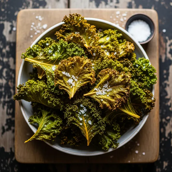 Smoky Sea Salt and Vinegar Kale Chips