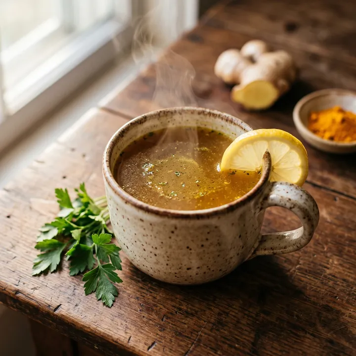 Savory Turmeric Ginger Bone Broth Sipper